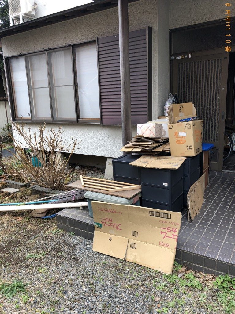 【長久手市】折り畳みベッド、衣装ケース、ダンボールなどの出張不用品回収・処分ご依頼