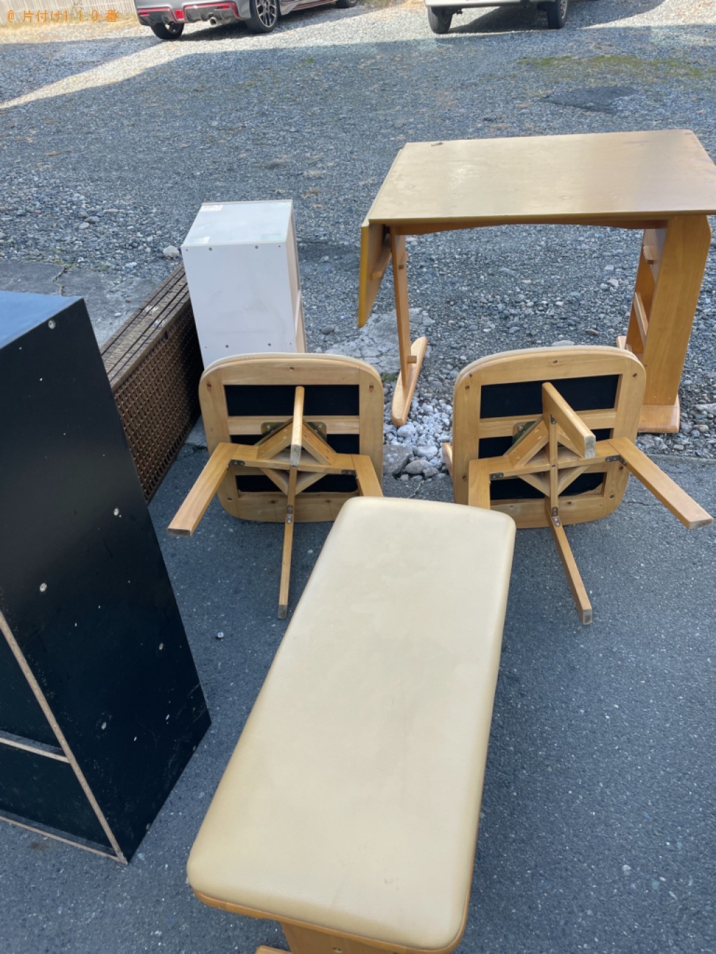 【浜松市東区】学習机、二人用ダイニングテーブル、椅子等の回収