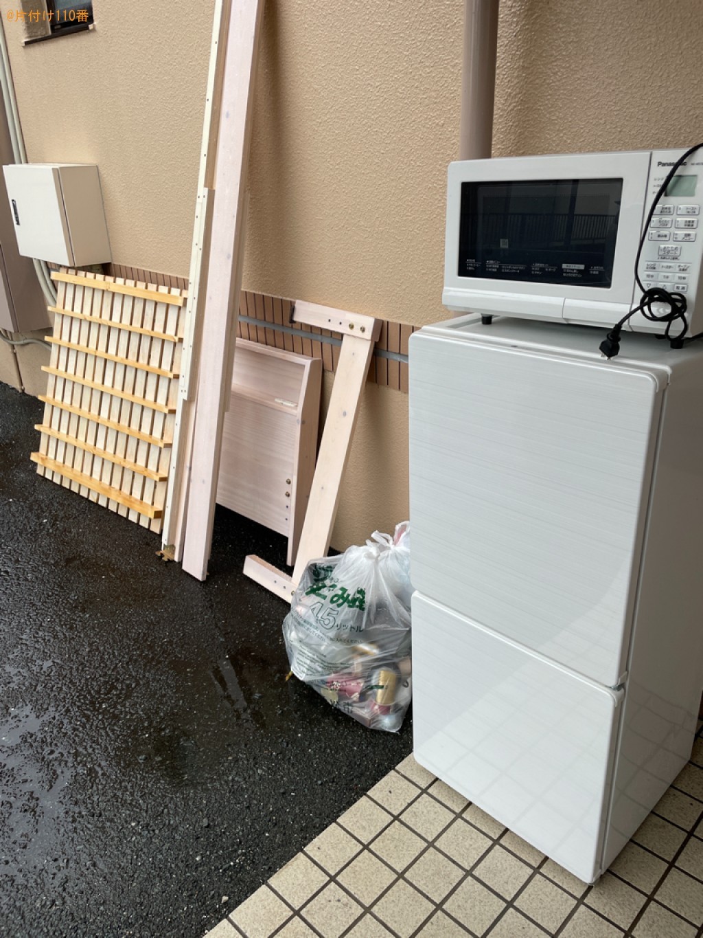 【浜松市】シングルベッド、冷蔵庫、電子レンジ、一般ごみの回収