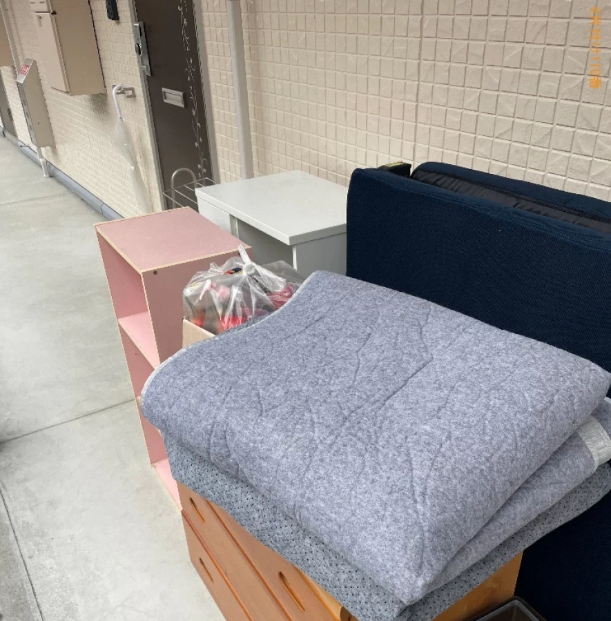 【浜松市天竜区】ラーボックス、折り畳みベッド、物干し竿等の回収