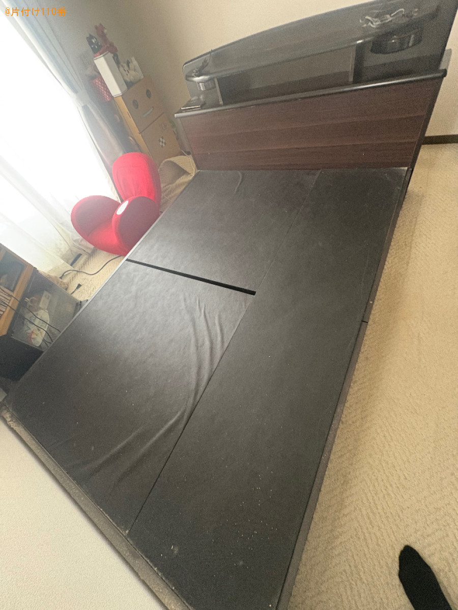 【三島市南本町】マットレス付きセミダブルベッド、PC等の回収