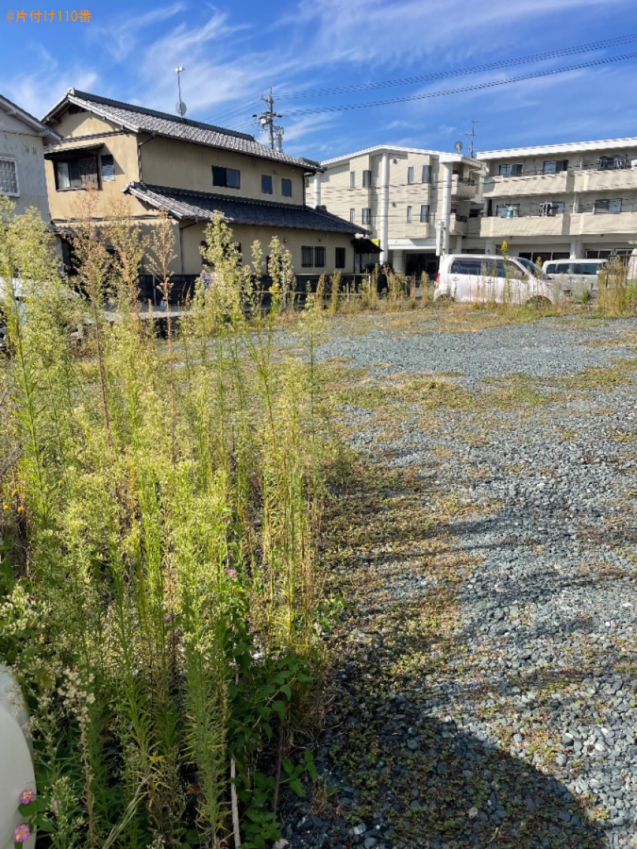 【磐田市】50坪の草抜き作業・草処分ご依頼　お客様の声